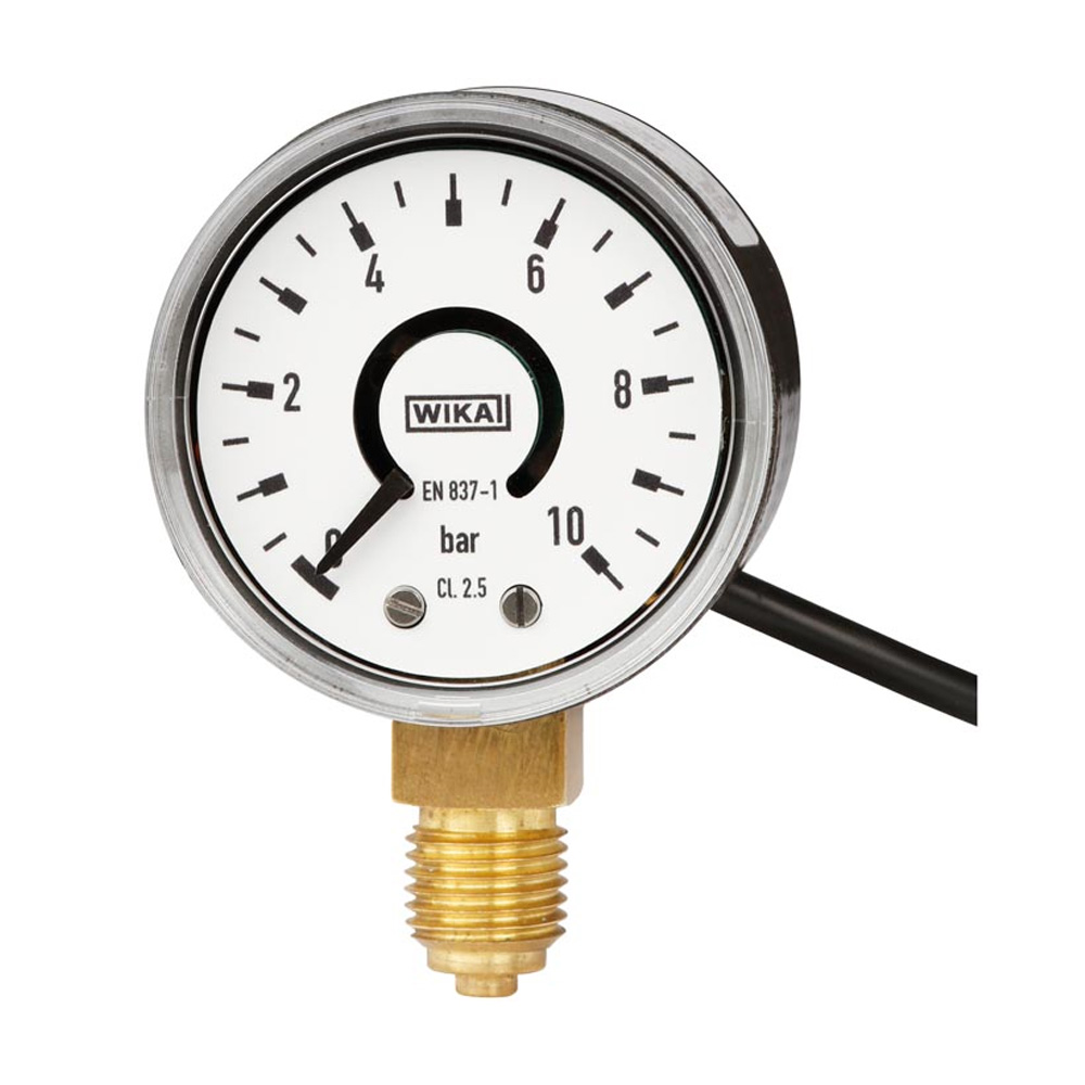 Bourdon tube pressure gauge with electrical output signal