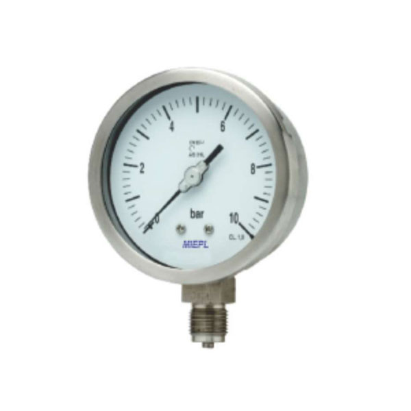 MP02 All Stainless Steel Pressure Gauge - External Zero Adjustment