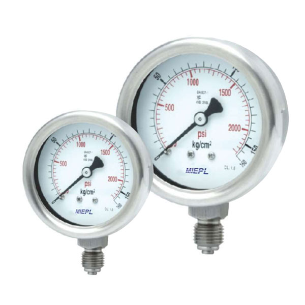 MP03 All Stainless Steel Pressure Gauge - Bourdon Tube, ≤ DN100