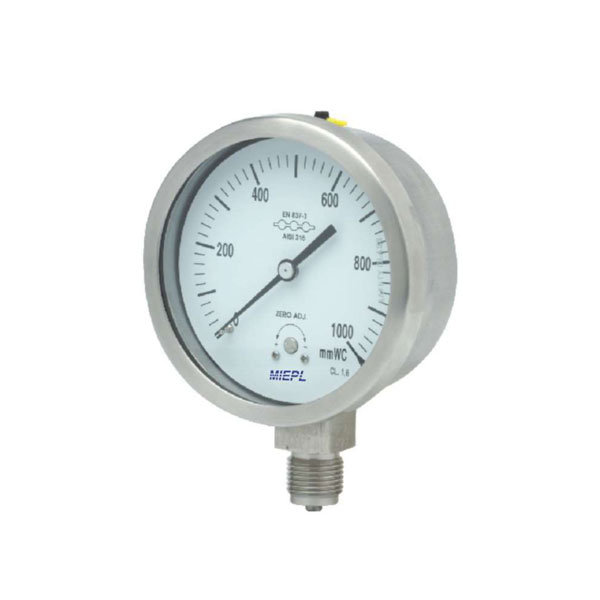 MP20 All Stainless Steel Pressure Gauge - Capsule