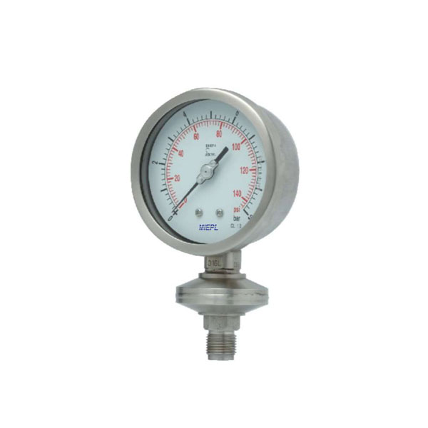 MP26 Integral Diaphragm Seal Pressure Gauge - Threaded